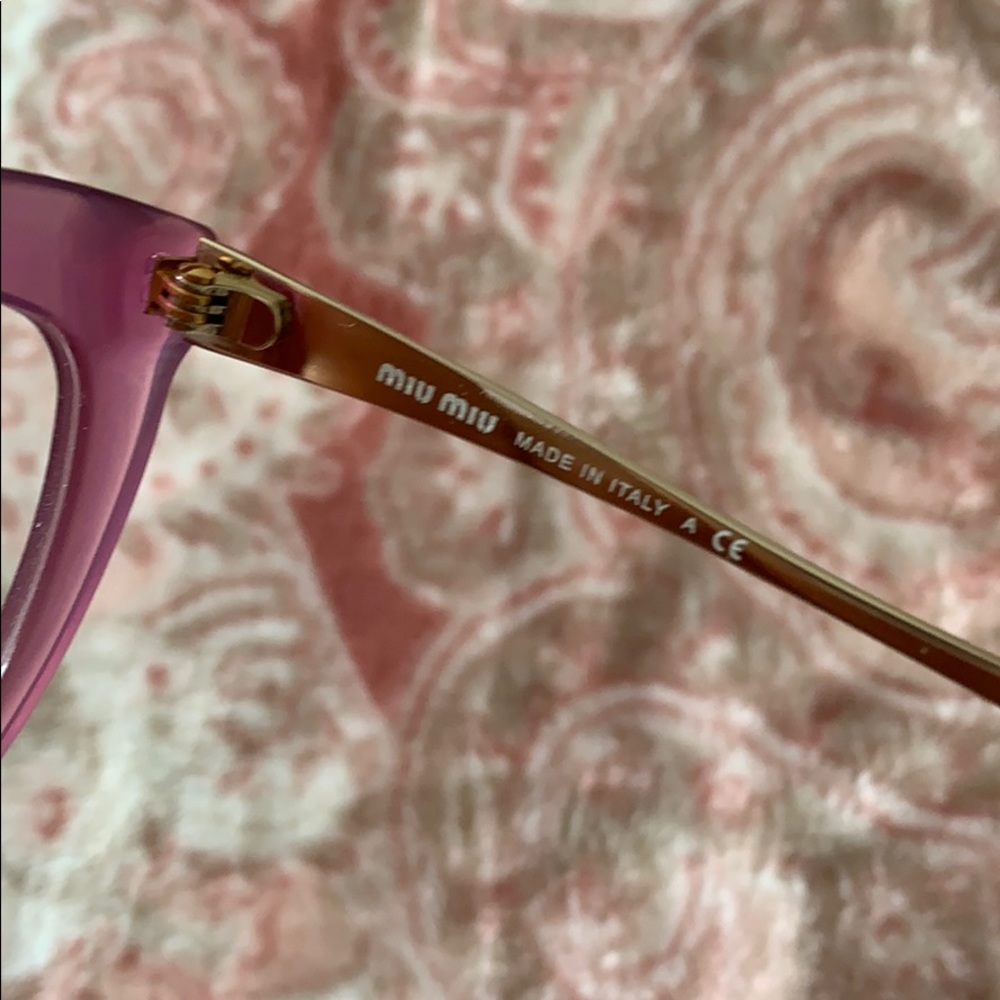 Miu Miu pink prescription frames - Picture 2 of 9